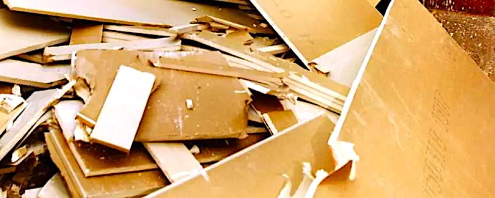 Gipsavfall. Foto: Norsk återanvändning