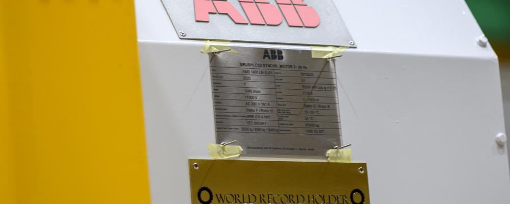 Den extremt energieffektiva motorn har tagits fram för ett stålverk i Indien. Foto: ABB