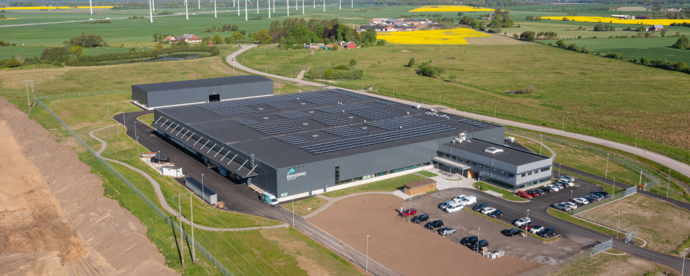 Den nya produktionsanläggningen i Falkenberg. Foto: Bendiro Profile Tech
