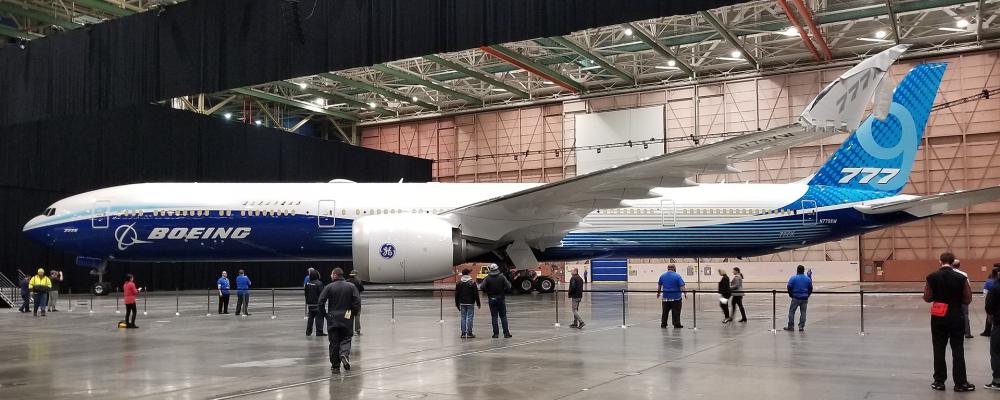 Boeing-flygplan model 777-9. Foto: Dan Nevill/Wikimedia Commons