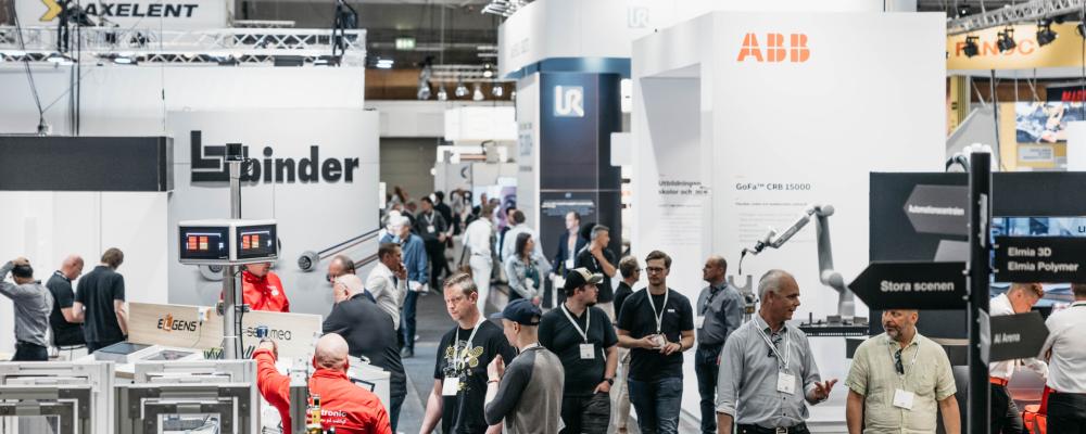 Bild från mässgolvet på Elmia Automation 2024. Bild: Elmia