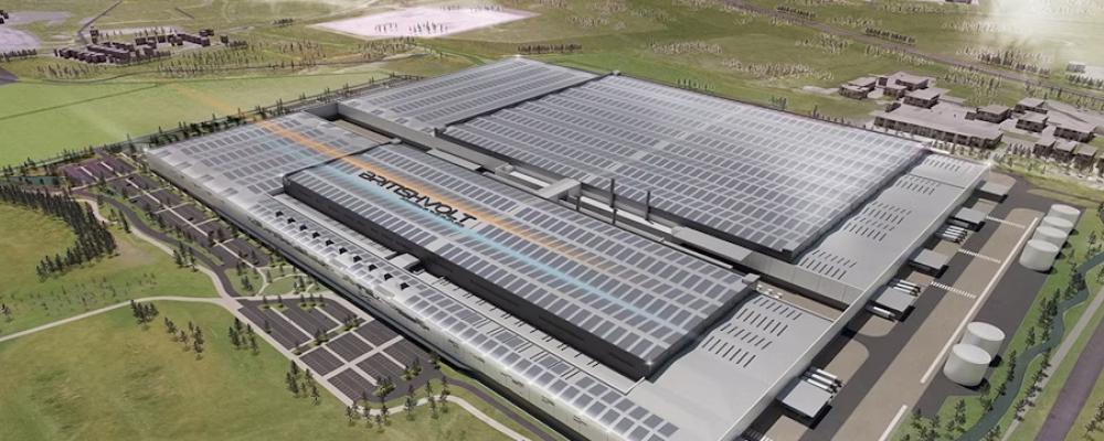 Britishvolt – en tillverkare av bilbatterier som grundades 2019 – har fått bygglov för att påbörja uppförandet av Storbritanniens första "gigafabrik" i Northumberland. Den 95 hektar stora anläggningen kommer att ta över platsen för ett tidigare kraftverk och väntas skapa 3 000 nya arbetstillfällen. Illustration: Britishvolt
