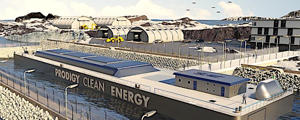 Dessa flyttbara anläggningar ska enligt bolaget kunna anpassas för en bruttoeffekt från 1 till 1 000 megawatt el, och även kunna användas för tillämpningar med högt värmebehov, exempelvis för industriella processer. Bild: Prodigy Clean Energy / branschrapportering