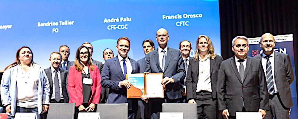 Undertecknandet av det franska kärnkraftskontraktet. Foto: EDF