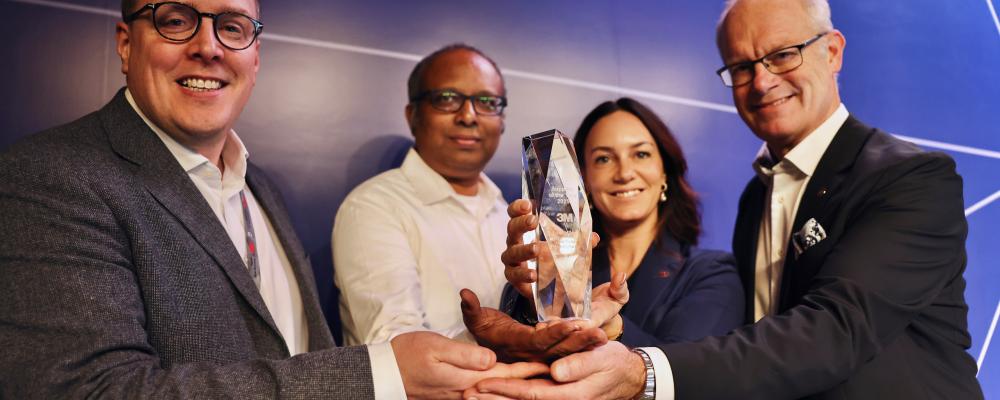 Hanza mottog priset vid 3M:s huvudkontor i Minneapolis, USA. Foto: Hanza