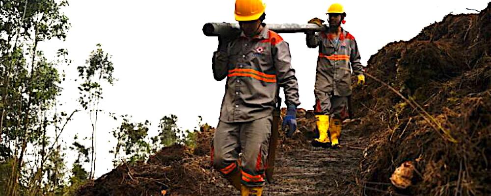 Prospektering vid Mocoa-fyndigheten i Putumayo, södra Colombia. Fyndet kan bli ett av de största kopparprojekten i landet. Foto: Libero Copper & Gold Corporation.