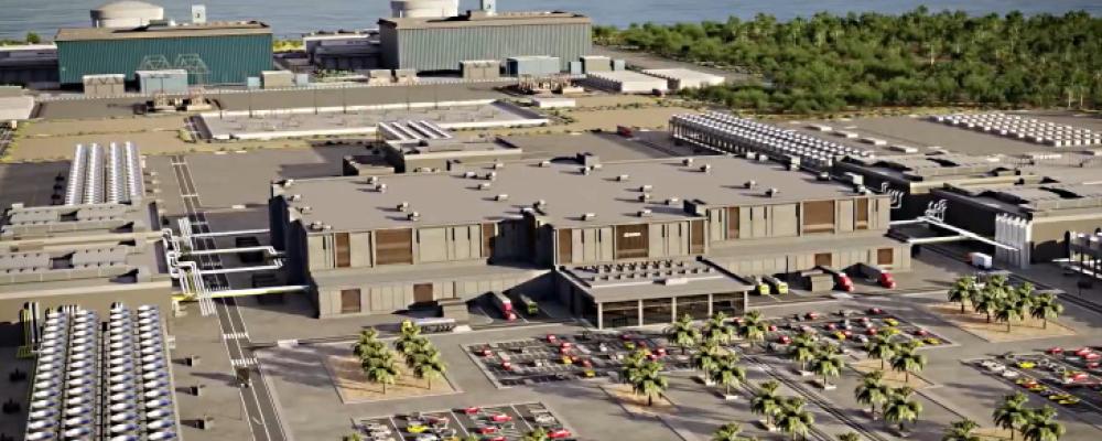 Illustration av hur kärnkraft och AI-datacenter kan integreras i framtida energisystem. Bild: AtkinsRealis