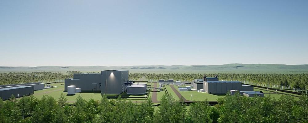 Illustration av en processanläggning. Med starten av GDA-processen i Storbritannien tar TerraPower ett viktigt steg mot att lansera sin teknik även på den europeiska marknaden. Bild: TerraPower