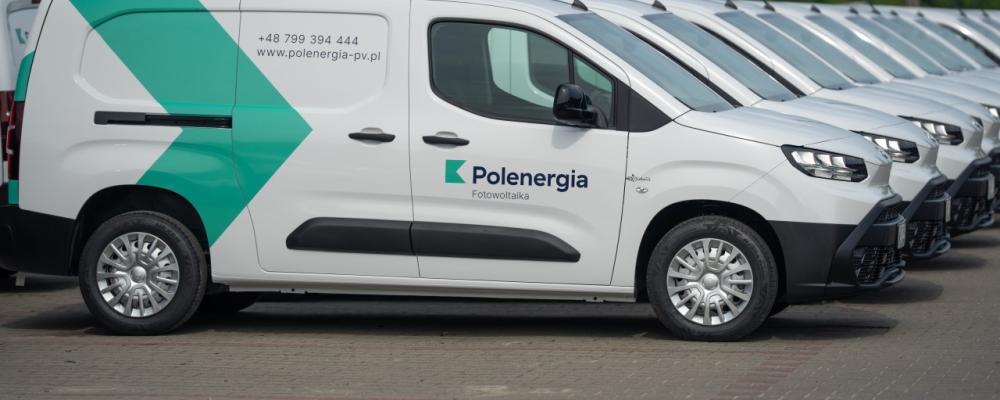 En del av polska Polenergias fordonspark, däribland även batterielektrisk version med en räckvidd på upp till 330 km. Foto: Polenergia