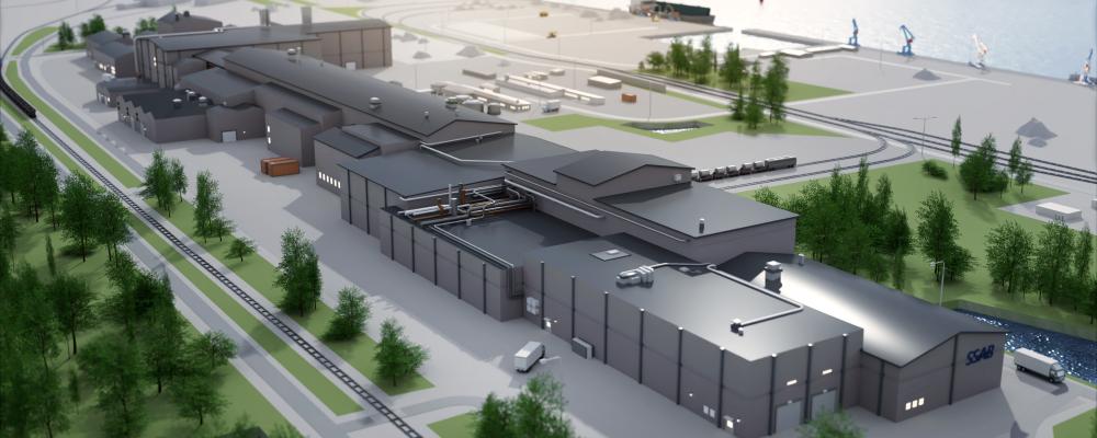 Visualisering av stålverket. Ill: SSAB