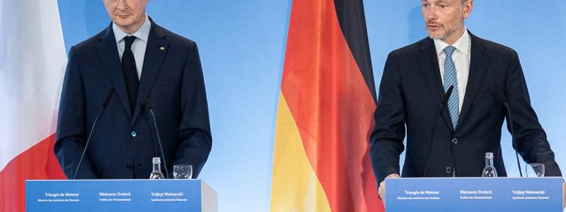 Frankrikes finansminister Bruno Le Maire (till vänster) och hans tyska kollega Christian Lindner. Foto: Deutschlands Bundesministerium der Finanzen / Photothek