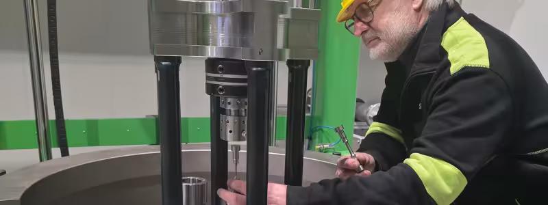 Närbild på installation av vätgasautoklav. Foto: Swerim