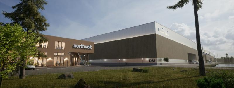 Northvolts planerade batterifabrik i Kanada. Ill: Northvolt