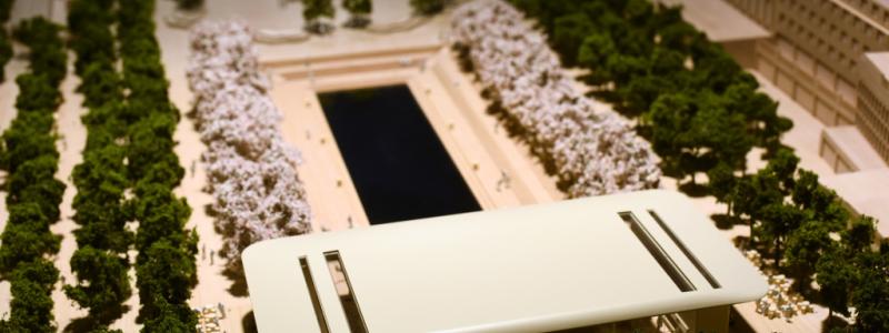 Henrik Montgomery/TT: Så här tänkte Apple att flaggskeppsbutiken i Kungsträdgården skulle se ut. Det blev dock aldrig något av planerna. Arkivbild.