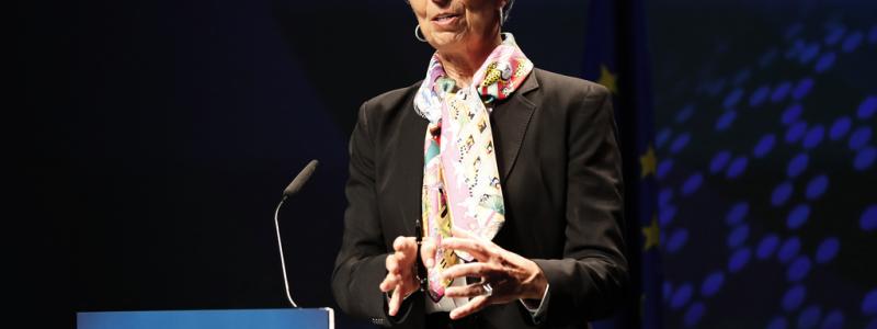 Armando Franca AP/TT: ECB-chefen Christine Lagarde väntas bidra till tuffare tider för eurozonens företag och hushåll med räntehöjningar för att bromsa inflationen. Arkivbild