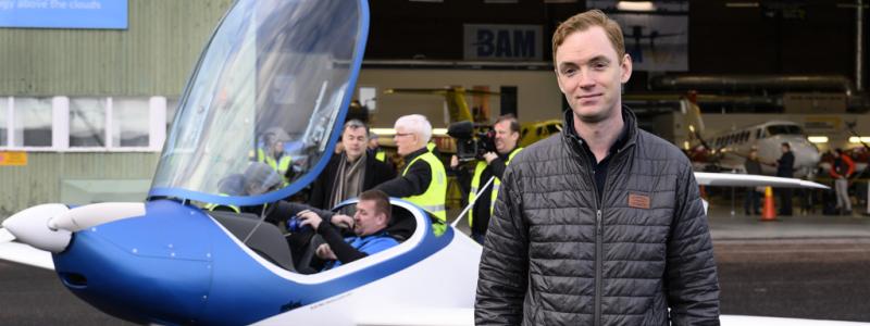 Anders Wiklund/TT: Anders Forslund, tidigare forskare vid Chalmers, är nu grundare och vd för bolaget Heart Aerospace som bygger en elflygfabrik i Göteborg. Arkivbild.