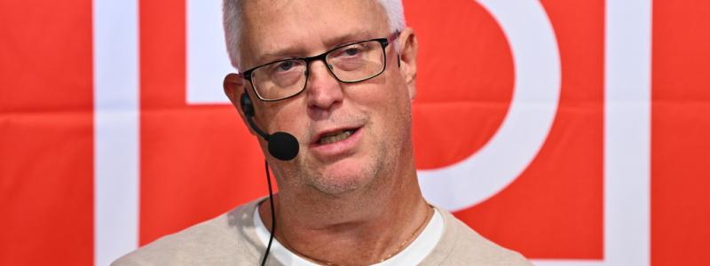 Claudio Bresciani/TT: Tommy Wreeth, ordförande Transport, nobbar LO:s gemensamma lönekrav. Arkivbild.