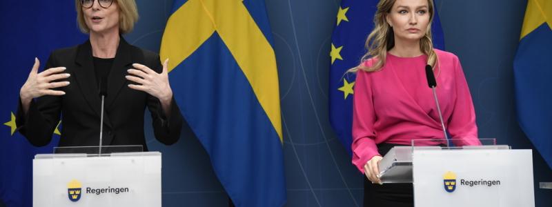 Marko Säävälä/TT: Finansminister Elisabeth Svantesson (M) och energi- och näringsminister Ebba Busch (KD) överklagade aldrig domen