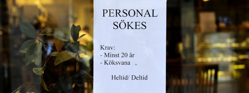 Tomas Oneborg / SvD / TT: Minskat sug efter arbetskraft. Arkivbild.
