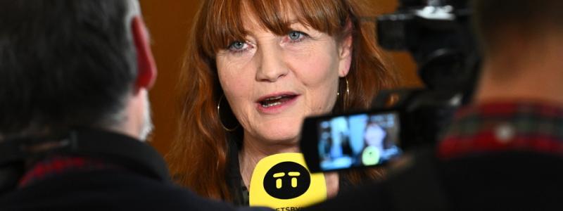 Claudio Bresciani/TT: IF Metalls ordförande Marie Nilsson. Arkivbild.