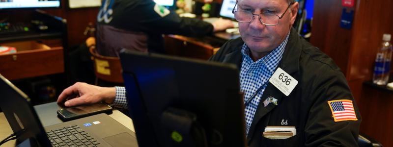 Seth Wenig/AP/TT: Investerarna på Wall Street visade stort intresse för bankaktier. Arkivbild.