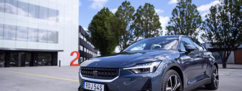 Björn Larsson Rosvall/TT: Elbilstillverkaren Polestar ska etablera sitt nya huvudkontor i Göteborg. På bilden syns modellen Polestar 2. Arkivbild.
