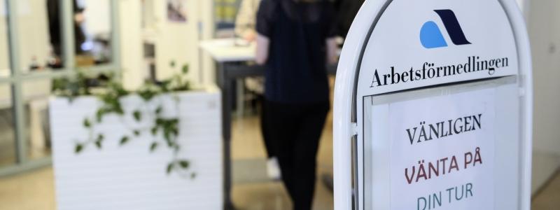 Bertil Ericson / TT: Ingen tilltagande kö på Arbetsförmedlingen. Arkivbild