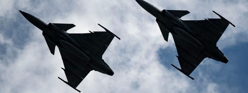 Johan Nilsson/TT: Två Jas 39 Gripen. Arkivbild.