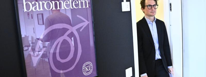 Claudio Bresciani/TT: Konjunkturinstitutet (KI), med generaldirektör Albin Kainelainen, redovisar barometer. Arkivbild