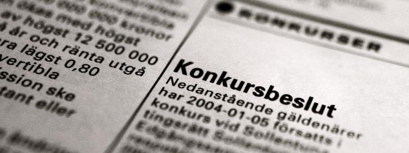 Jessica Gow/TT: Antal företagskonkurser fortsätter att öka. Arkivbild.