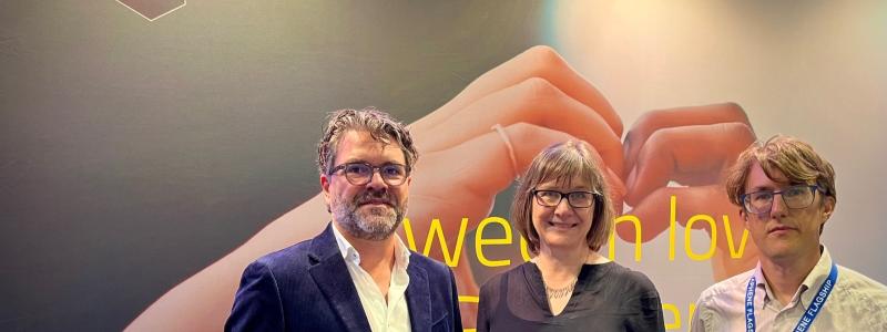 Jonas Löfvendahl, Elisabeth Sagström-Bäck och Jon Wingborg från SIO Grafen. Foto: Astrid Hedenström