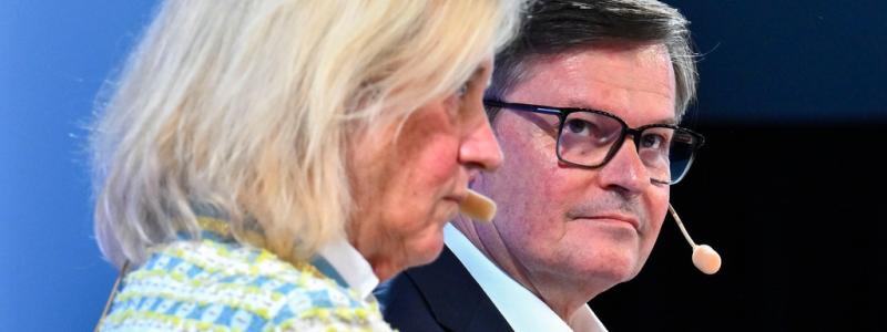 Claudio Bresciani/TT: Alectas styrelseordförande Ingrid Bonde och överstyrelsens ordförande Kenneth Bengtsson. Arkivbild.