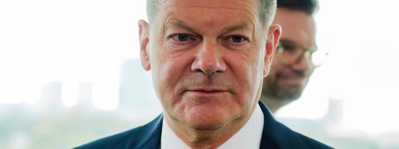 Markus Schreiber AP/TT: Sänkt prognos för Tyskland, med förbundskansler Olaf Scholz. Arkivbild