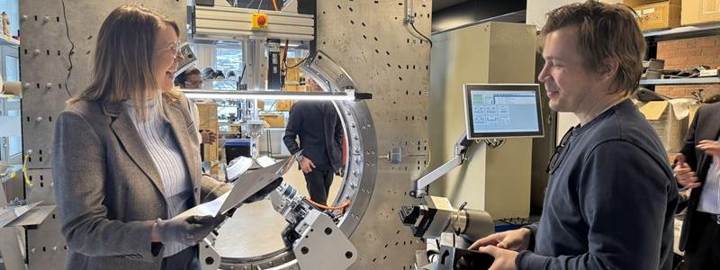 Maria Signal Martebo och Tue Beijer, CTO och medgrundare Stilfold. Foto: Alstom