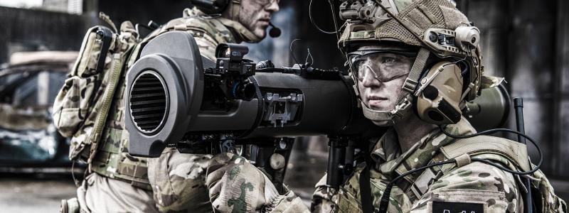 Carl-Gustaf är ett axelburet rekylfritt granatgevär. Foto: Saab