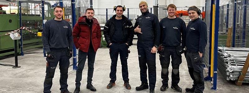 Delar av teamet: Emiljano Inelund, Artan Rama, Edvin Lakanen, Moustafa Hyytiäinen, Simon Johansson och Hampus Johansson. Foto: Troax