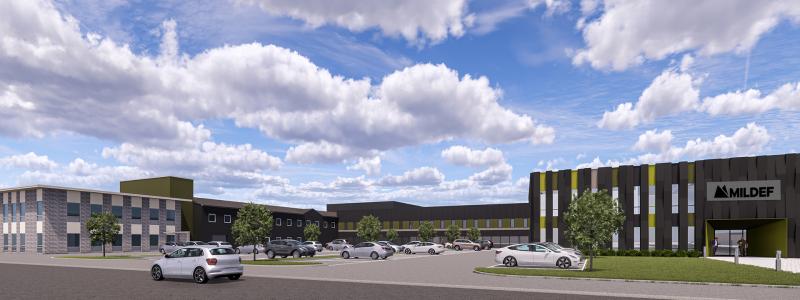 I utbyggnaden ingår kontor, produktion, lager och showroom. Foto: MilDef