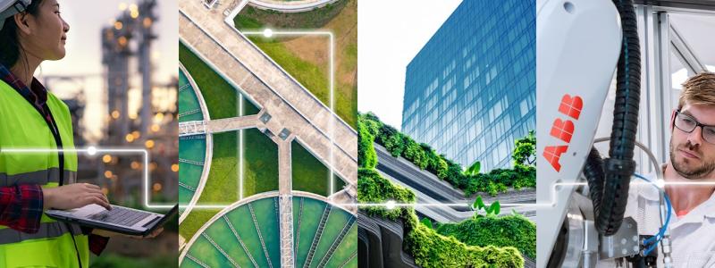 Uppdalat på kundsegment så utmärkte sig datacenter, el, gas och vatten samt infrastruktur “mycket positivt, medan de största utmaningarna fanns inom maskinkonstruktion knutet till diskret automation", enligt ABB. Kollage: ABB