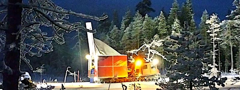 Barsele guldprojekts arbetsläger i Västerbotten. Bild: Goldsky Resources presentation.