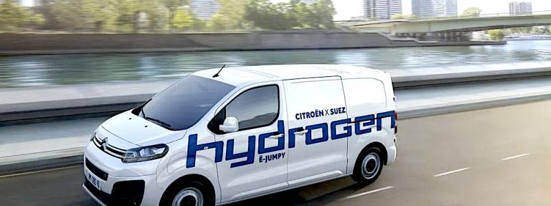 En reklambild av den bränslecellsdrivna Citroën Jumpy. Bild: Stellantis.