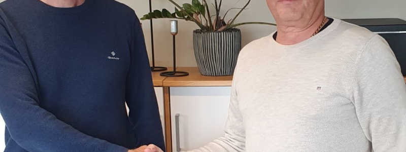 Emil Johansson, vd Skrotfrag och Jerry Carlqvist, Sydmetall. Foto: Skrotfag
