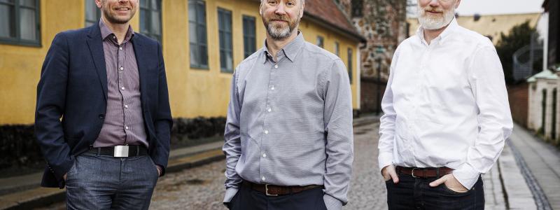 Mikael Westergren, sälj- och marknadschef, Markus Bylesjö, utvecklingschef och Ulrik Stenbacka, vd. Foto: Lars Jansson