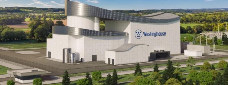En illustration av ett AP300-kraftverk. Bild: Westinghouse