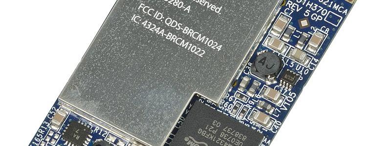 Ett wi-fi-kort med Broadcom-chip. Foto: Wikimedia Commons