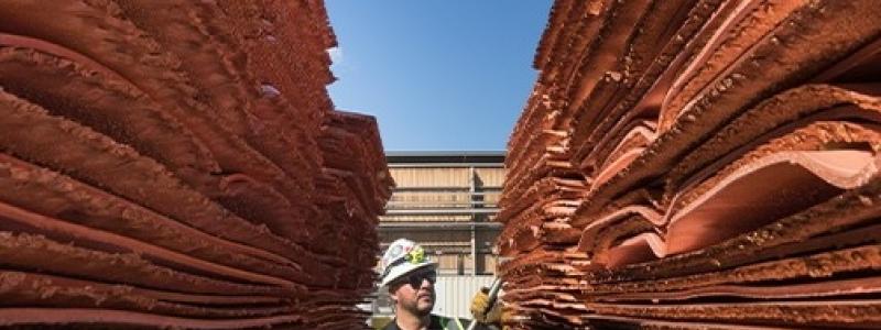 Koppar produktion. Symbolbild. Screenshot.