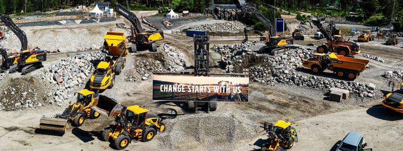 Volvodagarna är företagets första stora event på plats i Eskilstuna sedan det globala huvudkontoret flyttade dit i augusti förra året. Foto: Volvo CE