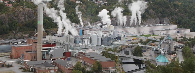 Norske Skog planerar att starta produktion av BCTMP-massa vid Norske Skog Saugbrugs i Halden i Norge. Foto: Bjoertvedt/Wikimedia Commons