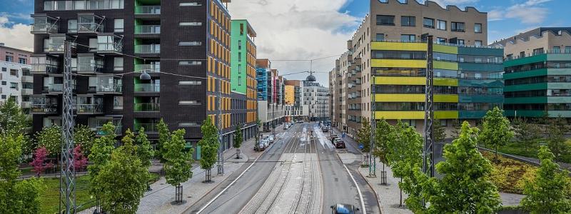 Busholmen, en ny stadsdel. Resultat av en pågående byggboom i centrala Helsingfors. Foto: Wikipedia Common, kredit: Ximonic (Simo Räsänen)