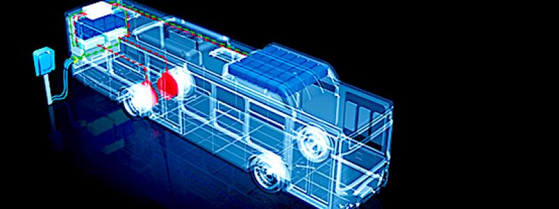 Illustration av BYD:s senaste el-bussmodell. Bild: BYD