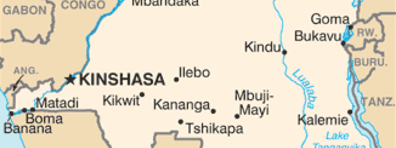 Kongo-Kinshasa regering är allt mer frustrerad över sin brist på inflytande över sin gruvindustri, särskilt när det gäller kobolt, där priserna pressats av kinesiska gruvbolags överprodktion. Karta: Wikimedia Commons